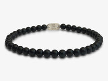 Load image into Gallery viewer, The ONYX Bead Stretch Bracelet | Elegant Matte Black | 4mm Beads