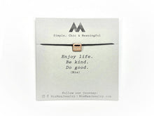 Load image into Gallery viewer, Friendship Bracelet with Peace Charm in Sterling Silver