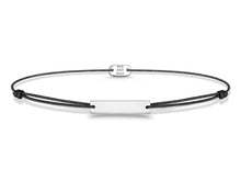 Load image into Gallery viewer, Trendy Friendship Bracelet with a solid Sterling Silver Bar pendant