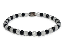 Load image into Gallery viewer, The CHESS Stretch Bracelet | Onyx & Jade Beads