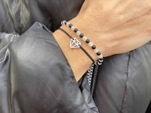 Load image into Gallery viewer, The CHESS Stretch Bracelet | Onyx & Jade Beads