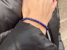 Load image into Gallery viewer, The 'Blue' Lapis Lazuli Stone-Bead Bracelet | 4mm Beads