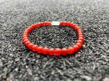 Load image into Gallery viewer, The Red AGATE Stretch Bead Bracelet | 4mm Beads | Athleisure