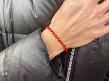 Load image into Gallery viewer, The Red AGATE Stretch Bead Bracelet | 4mm Beads | Athleisure