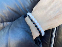 Load image into Gallery viewer, The White Jade Stone Bead Bracelet | 6mm Beads