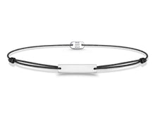Load image into Gallery viewer, Trendy Friendship Bracelet with a solid Sterling Silver Bar pendant
